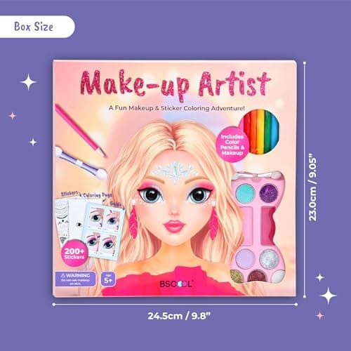 BSCOOL Make Up Book Kit with Coloring Pages and Sticker Set — view 2