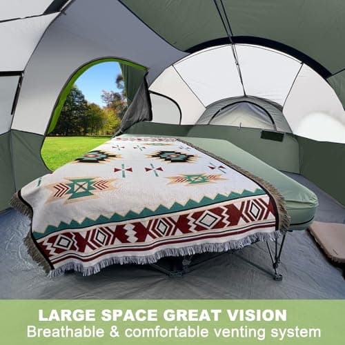 CAMPROS CP 8 Person Camping Tent, Room Divider, Rainfly, Weather Resistant — view 5