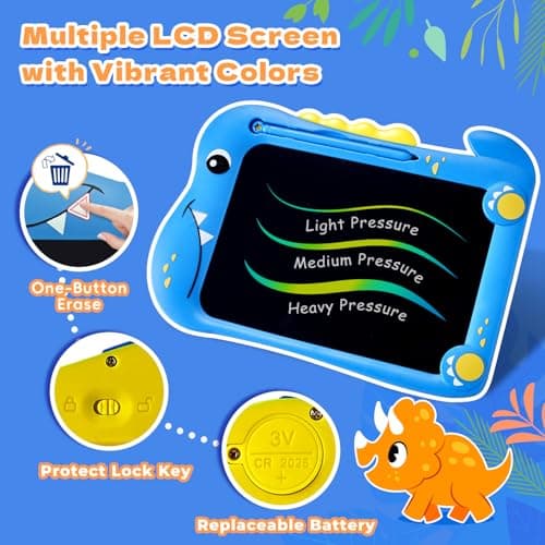 LCD Writing Tablet for Kids,Dinosaur Toys for Boys,Doodle Pad Drawing Tablet for Kids 3+ Year Old,Drawing pad for Ages 2-4 5-7 6-8 9 8-12 Years Old Boys Girls Christmas Birthday Gifts — view 2