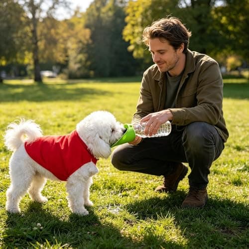 Portable Dog Water Bottle 2 Pack, Silicone Foldable Leak-Proof Hydration Cup, Dog Bottle Pet Water Dispenser For Small Medium Large Breeds — view 2
