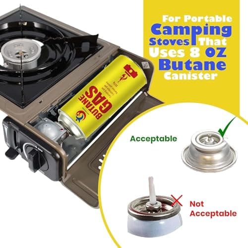 Easy Shopping® Butane Gas Canister Bottles Camping Stove Heater Cooker Blowtorch Portable Burner Weed Wand BBQ (8) — view 5
