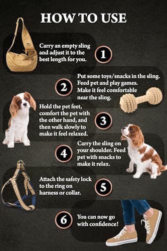 Noah & Paw Dog Sling Carrier for Small Dogs 3-10lb, Dog Sling for Small Dogs and Cats, Dog Carrier with Adjustable Padded Strap, Vegan Leather Lined with Fur, 3x Safety Features, Machine Washable — view 6