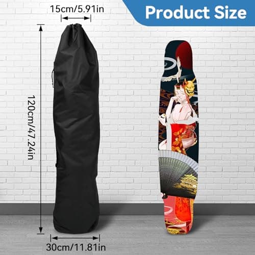 Cyrank Snowboard Bag, Ski Bag Ski Kit Bags Ski Backpacks Snowboard Travel Bag Padded Ski Bag Long Ski Bag Ski Travel Bag Double Ski Bag for Men and Women, 120cm Long — view 5