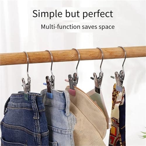 30PCS Stainless Steel Heavy Duty Clothes Clips for Laundry Socks Travel — view 4