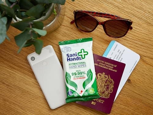 Sani Hands - Anti-bacterial Hand Wipes - Dermatologically Tested, Biodegradable Wet Wipes - 10x12 Wipes (120 Wipes) — view 3