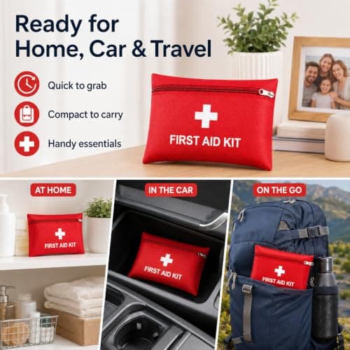 Mini First Aid Kit, 136PCS Small Travel Emergency First Aid Kit for Travel — view 4
