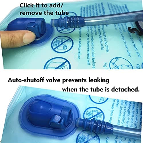 TANNOZHE Hydration Bladder 3 Litre Leak Proof Water Bladder,BPA Free Hydration Pack Replacement,Sports Travel Reservoir Hydration Bag Pack Hiking Outdoor-Blue — view 6