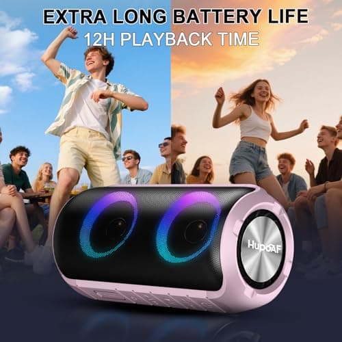 Hupoaf 20W Portable Bluetooth Speaker with Dual Drivers & Stereo Bass — view 3