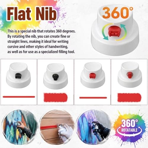 15Pcs Spray Can Nozzles 21Pcs Extension Tubes Kit Universal Spray Paint Caps for Female Cans Tips Adapter Set for Graffiti Auto Repair DIY Art and Home Improvement — view 3