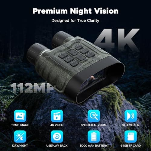 4K Night Vision Goggles, 112MP Infrared Night Vision Binoculars — view 2