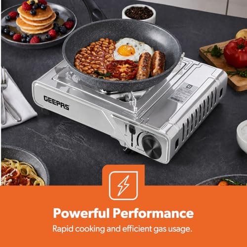 GEEPAS Gas Stove Single Burner Portable Camping BBQ Cooker With Carry Case — view 3