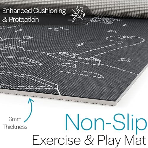 Core Balance Kids Yoga Mat, 152cm x 60cm, Space Pattern — view 4