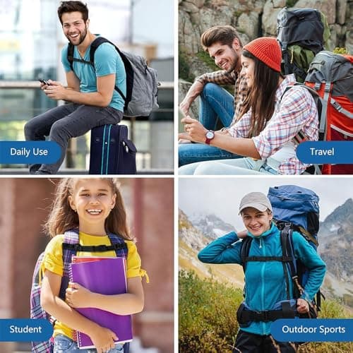 AZWOOD Adjustable Chest Strap for Backpacks, 2 Pieces Sternum Straps Replacement, Durable Quick-Release Buckles, Universal Fit for Hiking, Running, Traveling, Outdoor Sports, School Bags — view 6
