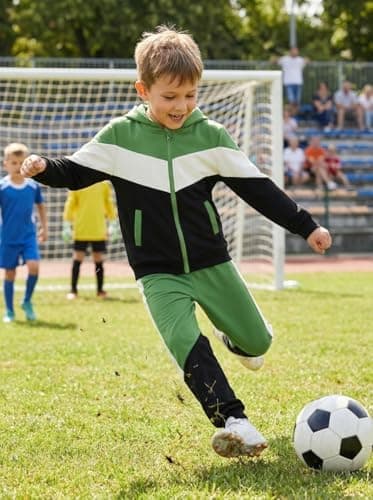 Valcatch Kids Boys Colour Block Tracksuit, 1-Green, 3-4 Years — view 4