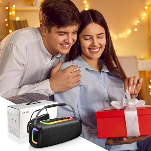 Bluetooth Speaker, 6000mah Portable Speaker with 36 Hour Playtime, Speakers Wireless Bluetooth 5.4 with Louder Volume & Enhanced Bass, Built-In Mic, Stereo Sound , Party/Gifts/Led Light for Outdoor — view 6
