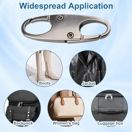 6 Pcs Zipper Lock Clips, Anti Theft Black Small Carabiner Clips for Backpack Locks Double Opening S Clips Zip Lock for Luggage, Suitcases Secure Bag Clips for Outdoor Travelling Camping Locks — view 6