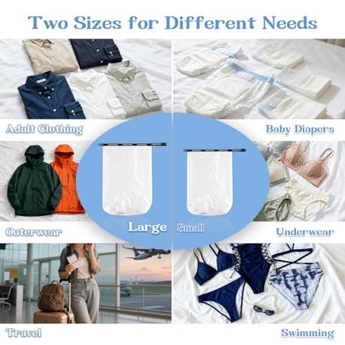 CANBOX Travel Laundry Bags, 2 Pcs Waterproof Wet Dry Separation Bags — view 6