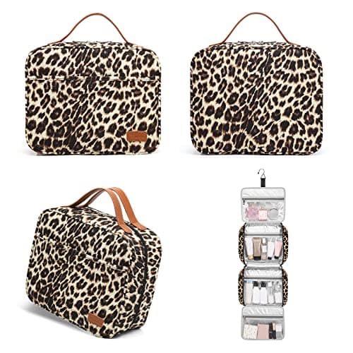 Hanging Travel Toiletry Bag, Large Capacity Wash Bag Waterproof Cosmetic Bag Makeup Organizer with 4 Compartments & 1 Sturdy Hook for Women/Men — view 5