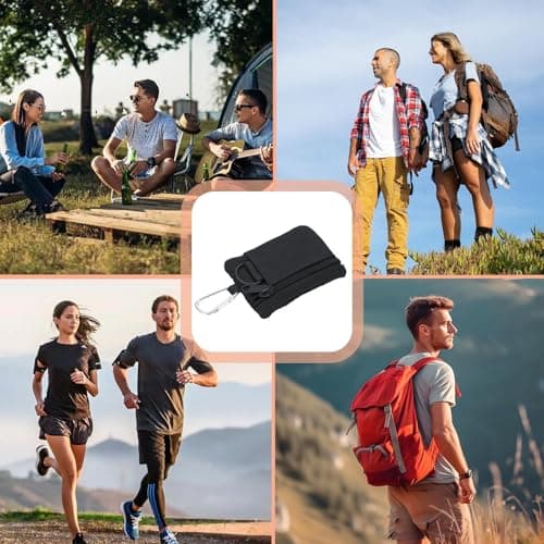 Fbinys Credit Card Holder for Women Small Zip Pocket, black, Siehe Beschreibung, See description — view 4