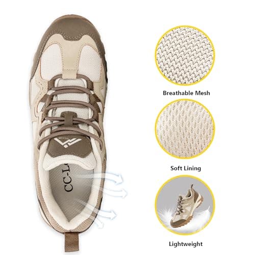 CC-Los Women's Lightweight Breathable Walking Shoes Non-Slip Outdoor Hiking — view 3