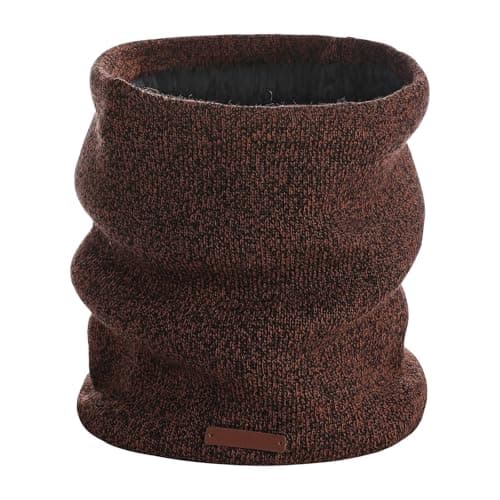 Winter Warm Double Fleece Neck Gaiter Unisex Knitted Snood For Adults (Yellow, One Size)