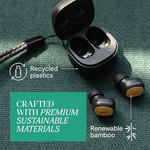 House of Marley Smile Jamaica True Wireless Earbuds Bluetooth - Black — view 5