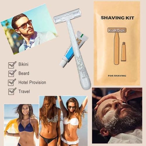 Generic Disposable Razor Kit; 10Pack Individually Wrapped Travel Disposable Razors With Shave Cream; Unisex; White, Black; Women; Travelers, Busy Individuals — view 5