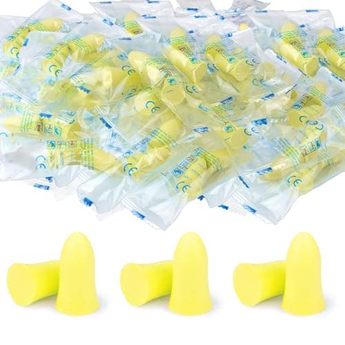 60 Pairs Ultra Soft Foam Ear Plugs, 36dB SNR Noise Reduction Earplugs for Sleeping Hearing Protection Travel Shooting Work Concentration Construction Site, Yellow