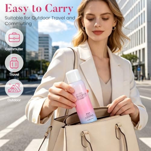 BESTonZON Ml Pink Skincare Mist Sunscreen Spray with Moisturizing Treatment, Lighten Skin Tone and No Need to Remove Makeup, for Outdoor Daily Skin Care and Cooling Spray — view 3