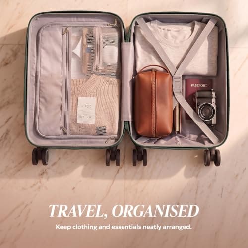 LUGG 20inch Vacay Suitcase ABS Luggage with TSA Indent Lock, Aluminium Trolley Handle, 360° Spinner Wheels, Water-Resistant & Durable Material - Airline Compatible (55 x 23 x 35cm) — view 6