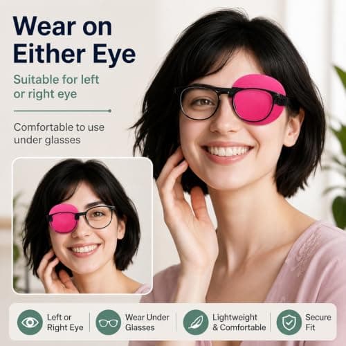 Eye Patch Set 6 Pack Adjustable 3D Eye Covers for Adults Kids — view 6