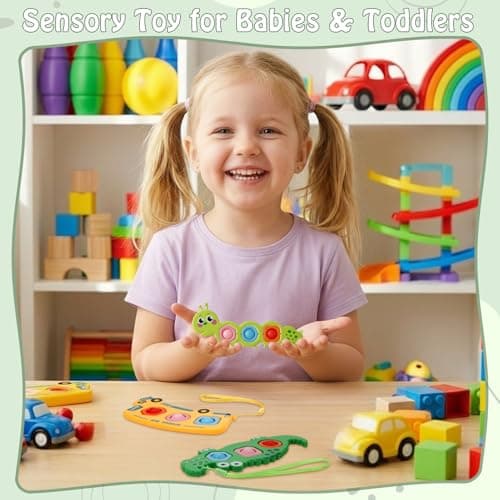 3 Packs Fidget Popper Sensory Toys, Cute Animal Push Bubble Toys for 1-3 Y — view 6