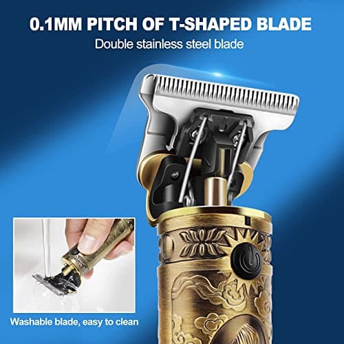 YiLFo Hair Clippers Men Professional Beard Trimmer, Cordless Electric Self Hair Clippers with LCD Screen, Precision Outlining Trimmer-Smooth Clipping, Sharp Shaver-Rechargeable Battery, Gifts for Men — view 3