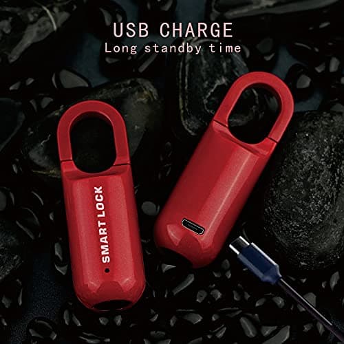 YIWENG MQ-1017 Smart Fingerprint Padlock Waterproof Biometric Lock Portable Less Lock Anti-Theft Lock for Luggage School Bag Suitcase Handbag Cabinet Bike — view 3
