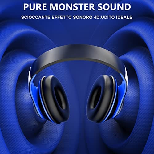 Rebocico Wireless Over Ear Bluetooth Headphones with Microphone for Travel — view 3
