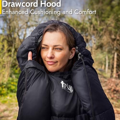 Trail Mummy Sleeping Bag For Adults, Single 3 Season Spring Autumn Winter, 300gsm, Waterproof, Outdoor Camping, Internal Pockets, Lightweight Compression Bag — view 4