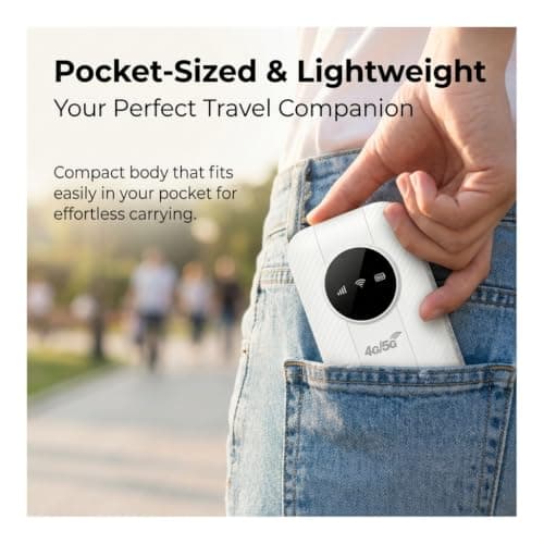 4G LTE Portable Travel WiFi Hotspot, 12H Battery, Pocket Size — view 4