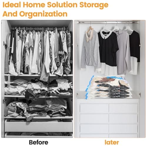 3 Pcs Vacuum Storage BagsVacuum Pack Bags for Clothes, Space Saver Compression Vacuum Bags for Clothing Pillows Duvets Bedding Quilt, Home Storage Organization or Moving or Travel(100 x 120cm) — view 3
