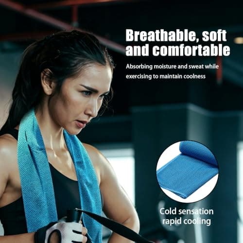 Cooling Towel 2 Pack Instant Cooling Microfibre Sports Towel Quick Dry — view 3