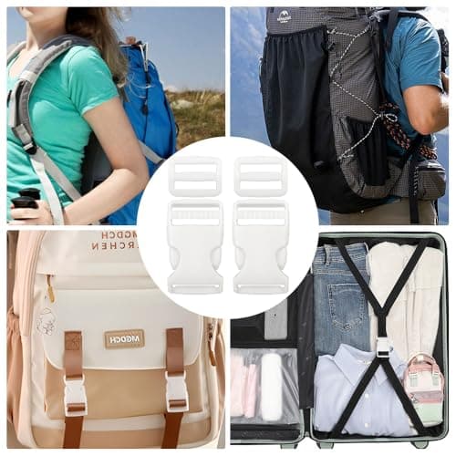 YunBey 12Pcs Buckle Clips with Tri-Glide Slides, Quick Release — view 5