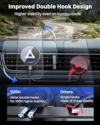 YOSH for Magsafe Car Mount Charger Magnetic Phone Holder Wreless Charger — view 5