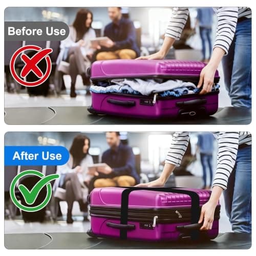 4 Pieces Adjustable Luggage Straps with 2 Luggage Tags — view 5