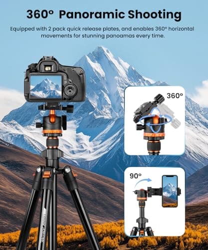 JOILCAN Camera Tripod for DSLR,168cm Lightweight Aluminium Travel Tripod — view 4