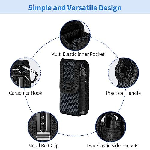 KENOBEE Multitool Sheath EDC Pouch, Utility Tactical Waist Pack, Black — view 5