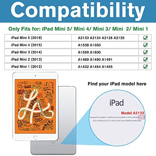ProCase Folio Case for iPad Mini 5th Generation 2019 & Mini 4 3 2 1 -Red — view 2