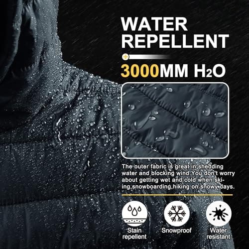 Outdoor Ventures Men's Winterjacket Water Resistant Hooded Puffer Jacket — view 3
