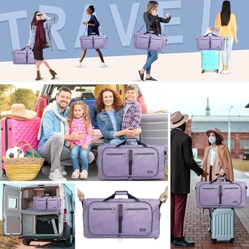 Fmeida 65L Foldable Travel Duffle Bag Waterproof Holdall Luggage Bags — view 2