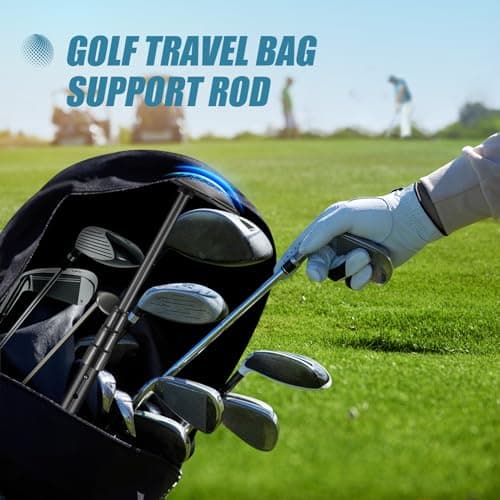 Golf Travel Bag Support Rod, Club Protector Pole Cover Aluminum Alloy Adjustable 4 Telescoping Section, Golf Support Stick, Golf Club Bag Accessories Support System for Golf Bag, Durable Portable — view 4
