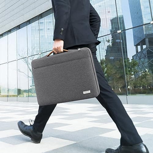 TECOOL 16 Inch Laptop Case Bag Waterproof Laptop Sleeve 16 Inch,Dark Grey — view 2