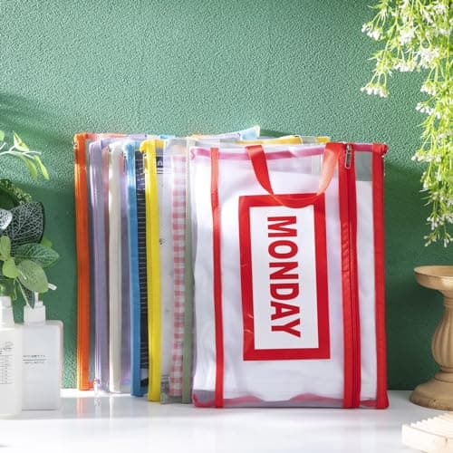 Trandraft 7 Pack Packing Cubes Bulk for Travel with Days of Week — view 3